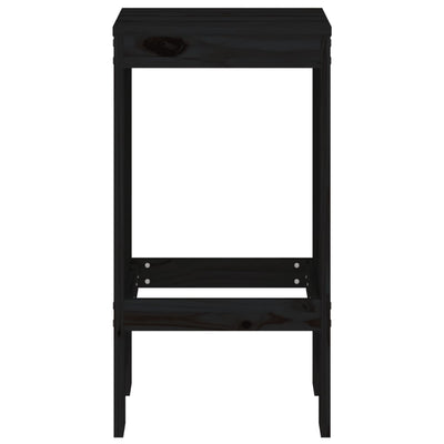 Baarijakkarat 2 kpl musta 40x36x75 cm täysi mänty