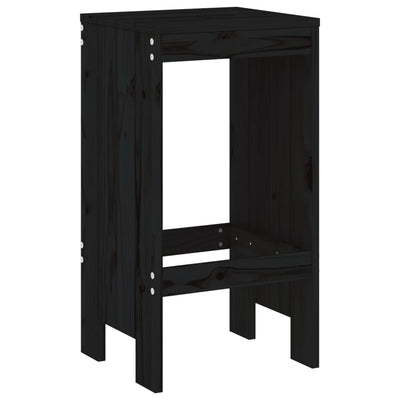 Baarijakkarat 2 kpl musta 40x36x75 cm täysi mänty