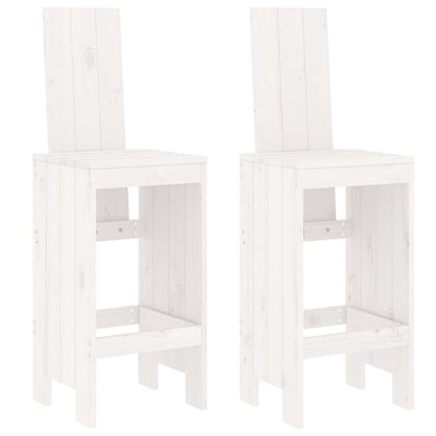 Baarijakkarat 2 kpl valkoinen 40x42x120 cm täysi mänty