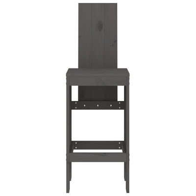 Baarijakkarat 2 kpl harmaa 40x42x120 cm täysi mänty