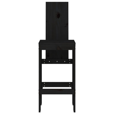 Baarijakkarat 2 kpl musta 40x42x120 cm täysi mänty