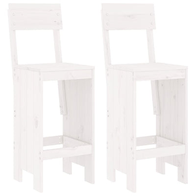 Baarijakkarat 2 kpl valkoinen 40x48,5x115,5 cm täysi mänty