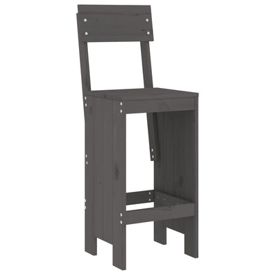 Baarijakkarat 2 kpl harmaa 40x48,5x115,5 cm täysi mänty