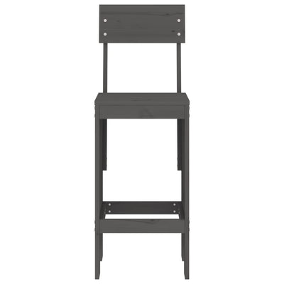 Baarijakkarat 2 kpl harmaa 40x48,5x115,5 cm täysi mänty