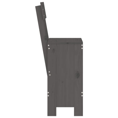 Baarijakkarat 2 kpl harmaa 40x48,5x115,5 cm täysi mänty