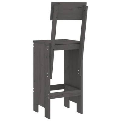 Baarijakkarat 2 kpl harmaa 40x48,5x115,5 cm täysi mänty
