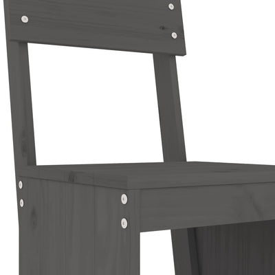Baarijakkarat 2 kpl harmaa 40x48,5x115,5 cm täysi mänty