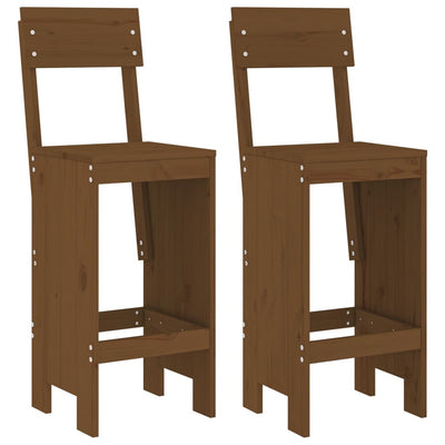 Baarijakkarat 2 kpl hunajanruskea 40x48,5x115,5 cm täysi mänty