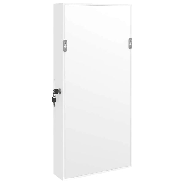 Valkoinen peilikorukaappi Durau (led-valoilla seinälle asennettava)