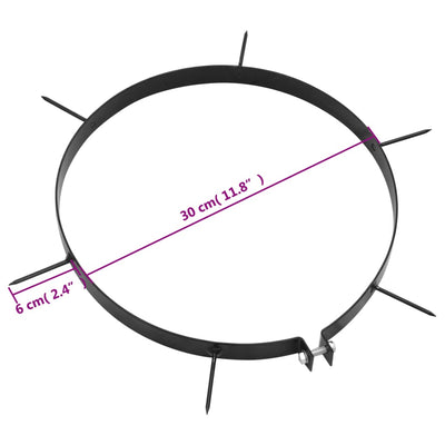Nurmikon ilmaajapannat piikeillä Dorner Ø 30cm (5 kpl rauta)