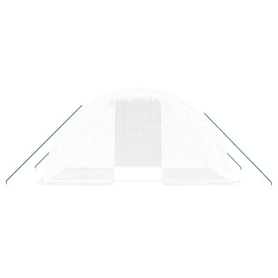 Kasvihuone teräsrungolla valkoinen 8 m² 4x2x2 m
