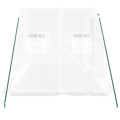 Kasvihuone teräsrungolla valkoinen 8 m² 4x2x2 m