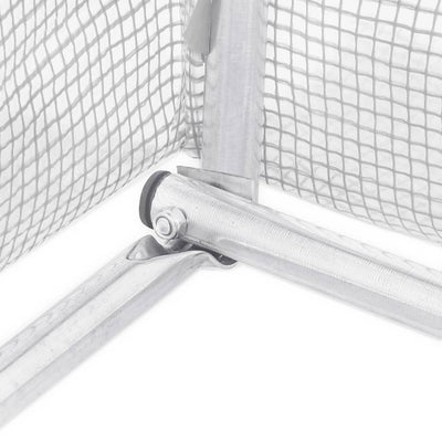 Kasvihuone teräsrungolla valkoinen 8 m² 4x2x2 m
