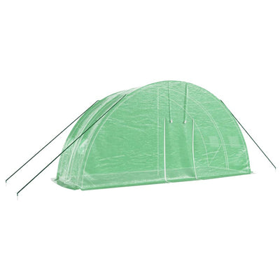 Kasvihuone teräsrungolla vihreä 12 m² 6x2x2,85 m