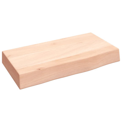Seinähylly 40x20x6 cm käsittelemätön täysi tammi