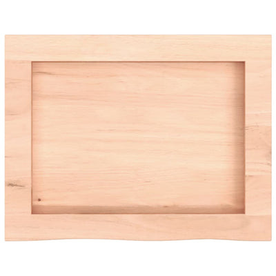 Seinähylly 40x30x(2-6) cm käsittelemätön täysi tammi