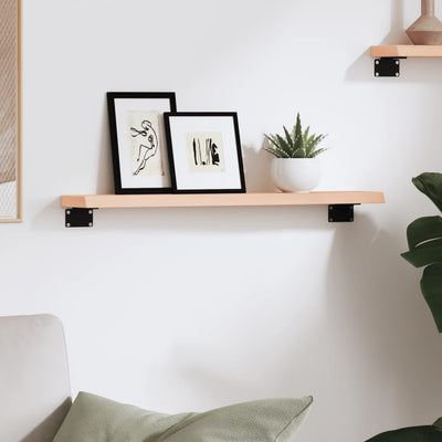 Seinähylly 60x10x2 cm käsittelemätön täysi tammi