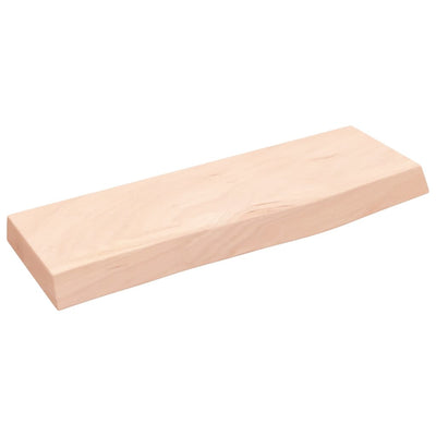 Seinähylly 60x20x4 cm käsittelemätön täysi tammi