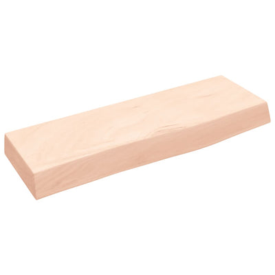 Seinähylly 60x20x6 cm käsittelemätön täysi tammi