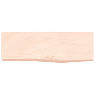 Seinähylly 60x20x6 cm käsittelemätön täysi tammi