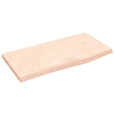 Seinähylly 60x30x(2-4) cm käsittelemätön täysi tammi