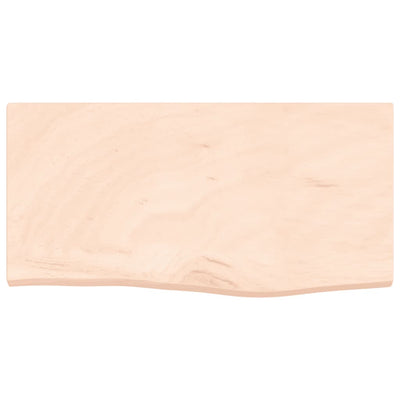 Seinähylly 60x30x(2-4) cm käsittelemätön täysi tammi