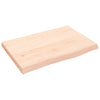 Seinähylly 60x40x(2-4) cm käsittelemätön täysi tammi