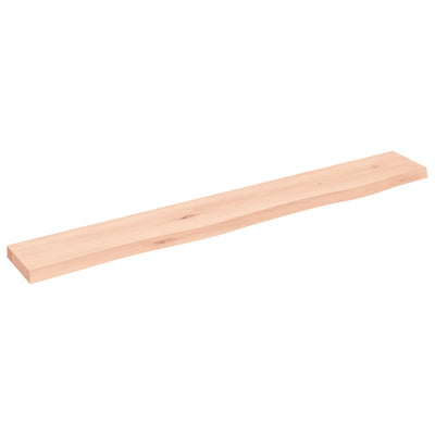 Seinähylly 80x10x2 cm käsittelemätön täysi tammi