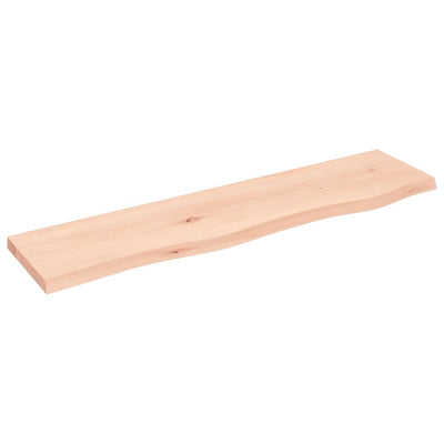 Seinähylly 80x20x2 cm käsittelemätön täysi tammi