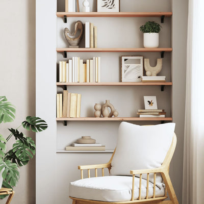 Seinähylly 80x20x2 cm käsittelemätön täysi tammi