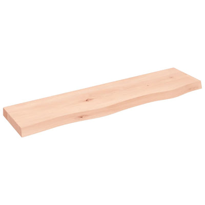 Seinähylly 80x20x4 cm käsittelemätön täysi tammi