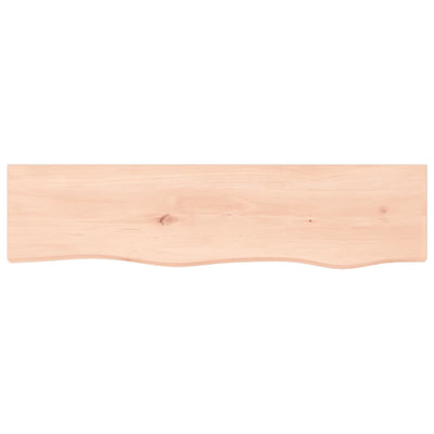 Seinähylly 80x20x4 cm käsittelemätön täysi tammi