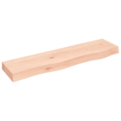 Seinähylly 80x20x6 cm käsittelemätön täysi tammi