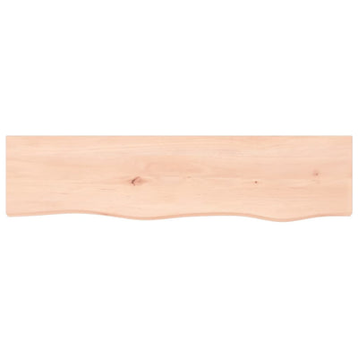 Seinähylly 80x20x6 cm käsittelemätön täysi tammi