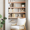 Seinähylly 80x30x(2-6) cm käsittelemätön täysi tammi
