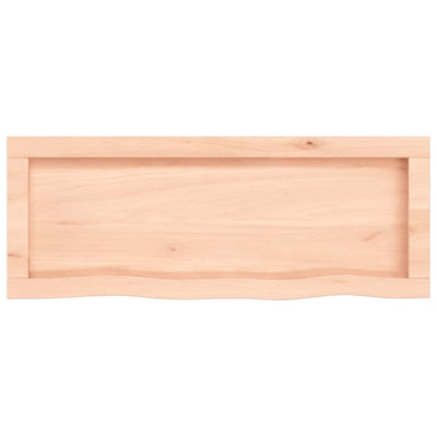 Seinähylly 80x30x(2-6) cm käsittelemätön täysi tammi