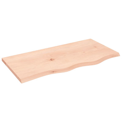 Seinähylly 80x40x2 cm käsittelemätön täysi tammi