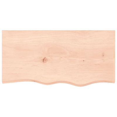 Seinähylly 80x40x(2-4) cm käsittelemätön täysi tammi