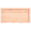 Seinähylly 80x40x(2-6) cm käsittelemätön täysi tammi