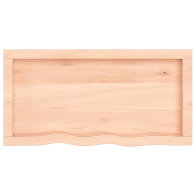 Seinähylly 80x40x(2-6) cm käsittelemätön täysi tammi