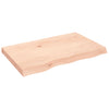 Seinähylly 80x50x(2-6) cm käsittelemätön täysi tammi