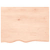 Seinähylly 80x60x(2-4) cm käsittelemätön täysi tammi