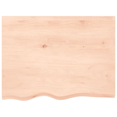 Seinähylly 80x60x(2-4) cm käsittelemätön täysi tammi