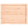 Seinähylly 80x60x(2-4) cm käsittelemätön täysi tammi