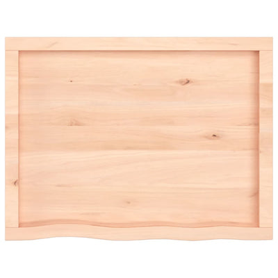 Seinähylly 80x60x(2-4) cm käsittelemätön täysi tammi