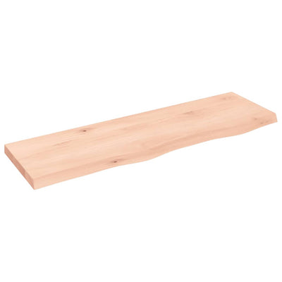 Seinähylly 100x30x(2-4) cm käsittelemätön täysi tammi