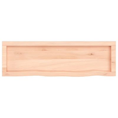 Seinähylly 100x30x(2-4) cm käsittelemätön täysi tammi