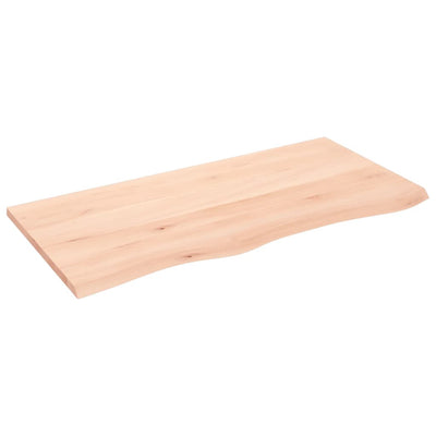 Seinähylly 100x50x2 cm käsittelemätön täysi tammi