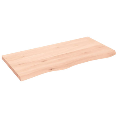 Seinähylly 100x50x(2-4) cm käsittelemätön täysi tammi