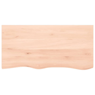 Seinähylly 100x50x(2-4) cm käsittelemätön täysi tammi